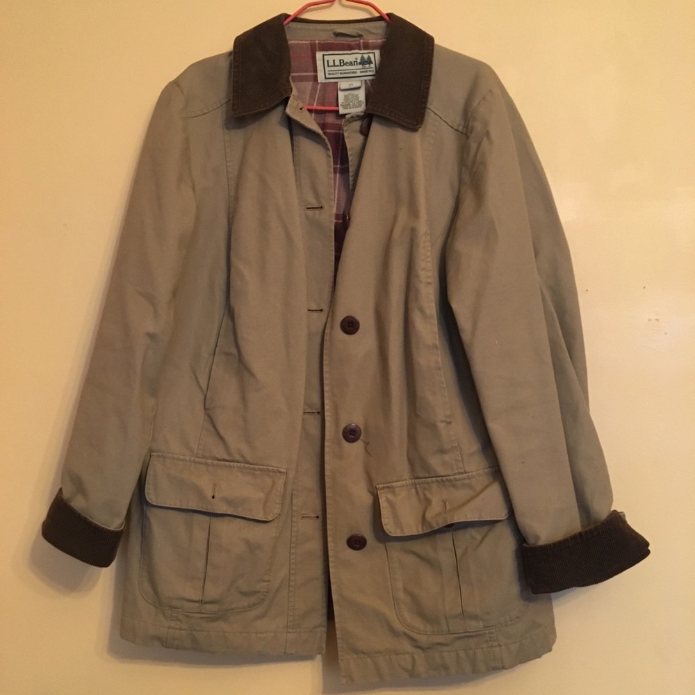 LL Bean flannel-lined barn coat